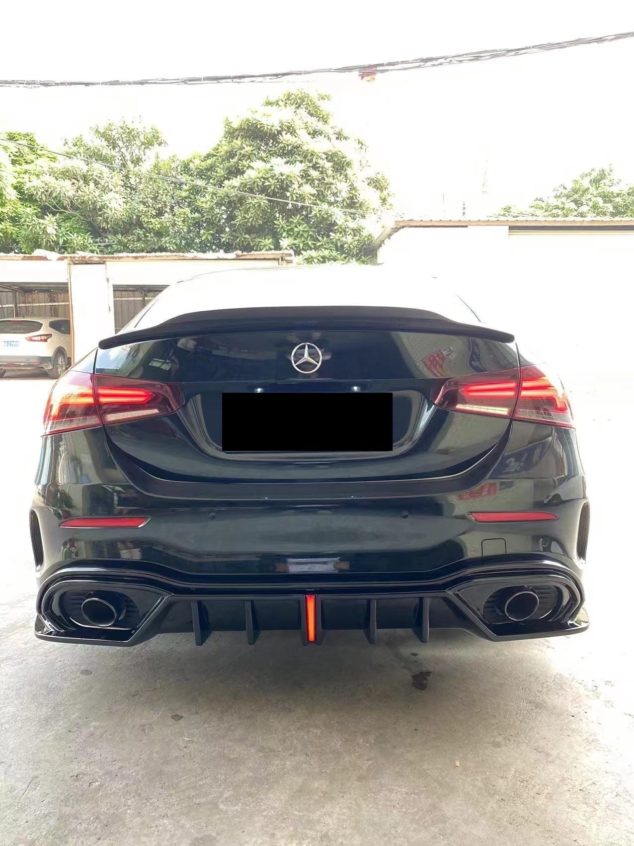 AERO CARBON - MERCEDES BENZ A CLASS W177 SALOON GLOSS BLACK SLIM LINE ...