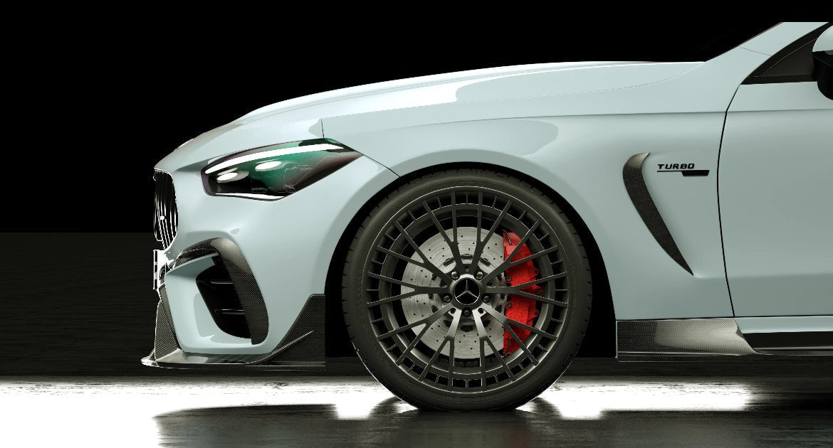 AERO CARBON - MERCEDES BENZ CLE53 DRY CARBON FIBRE FRONT LIP