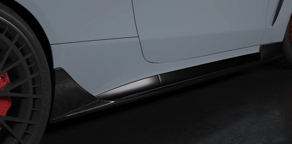 AERO CARBON - MERCEDES BENZ CLE53 DRY CARBON FIBRE SIDE SKIRTS