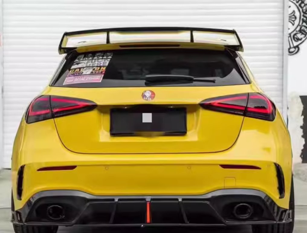 AERO CARBON - MERCEDES W177 A-CLASS / A35 / A45S GLOSS BLACK REAR SPOILER