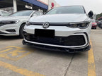 AERO CARBON - VOLKSWAGEN GOLF R LINE / GTI MK8 GLOSS BLACK FRONT LIP EXO STYLE