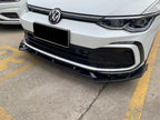 AERO CARBON - VOLKSWAGEN GOLF R LINE / GTI MK8 GLOSS BLACK FRONT LIP EXO STYLE
