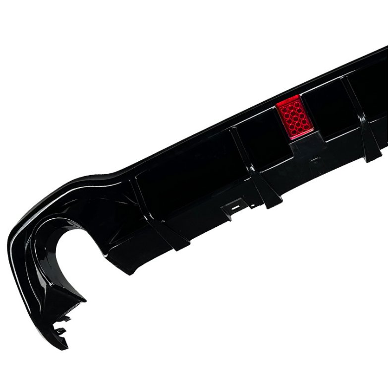 AERO CARBON - VOLKSWAGEN GOLF R LINE / GTI MK8 REAR LED DIFFUSER GLOSS BLACK