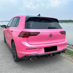 AERO CARBON - VOLKSWAGEN GOLF R LINE / GTI MK8 REAR LED DIFFUSER GLOSS BLACK