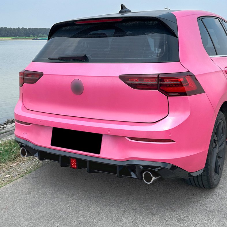 AERO CARBON - VOLKSWAGEN GOLF R LINE / GTI MK8 REAR LED DIFFUSER GLOSS BLACK