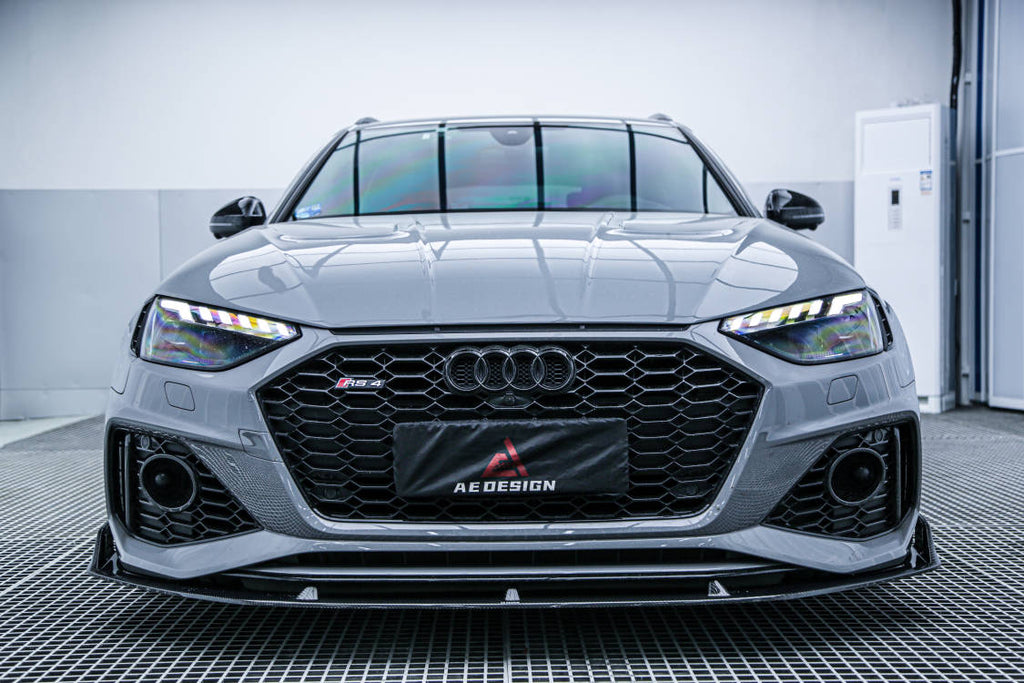 AE DESIGN - AUDI RS4 B9.5 2021+ CARBON FIBRE FRONT LIP