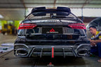 AE DESIGN - AUDI RS6 / RS7 C8 DRY CARBON FIBRE LED REAR DIFFUSER