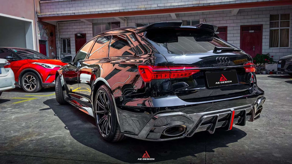 AE DESIGN - AUDI RS6 / RS7 C8 DRY CARBON FIBRE LED REAR DIFFUSER