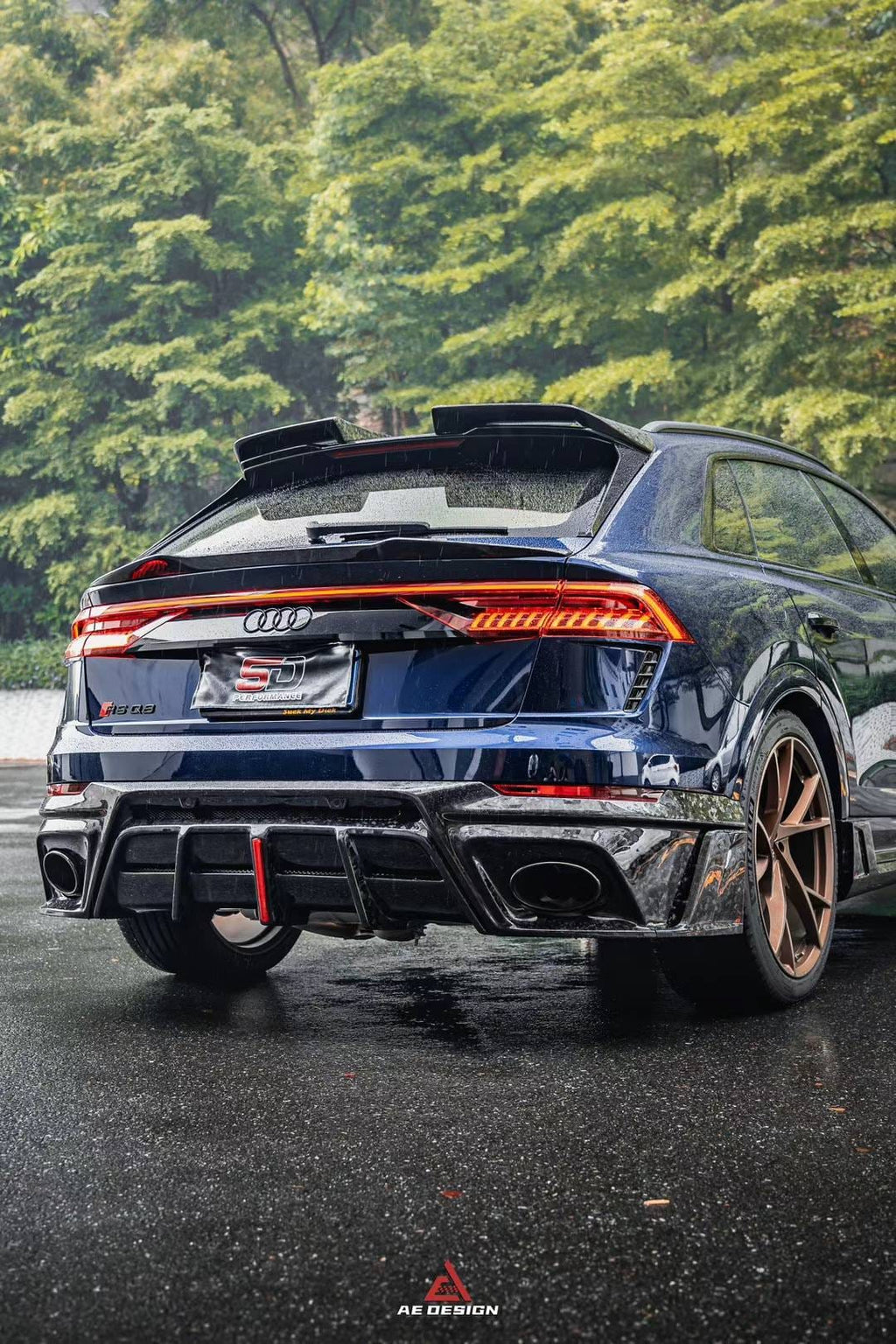 AE DESIGN - AUDI RSQ8 2020+ DRY CARBON FIBRE MID BOOT SPOILER