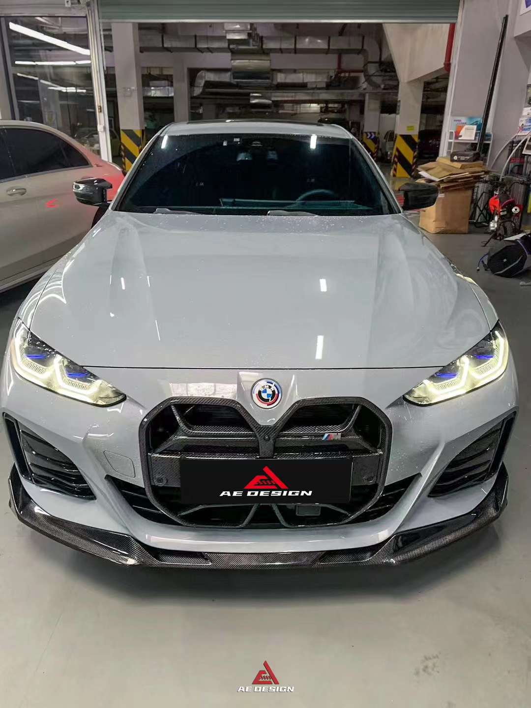 AE DESIGN - BMW 4 SERIES I4 G26 DRY CARBON FIBRE FRONT LIP V2