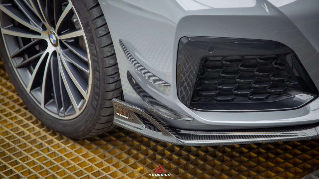 AE DESIGN - BMW 5 SERIES G30 LCI CARBON FIBRE FRONT LIP