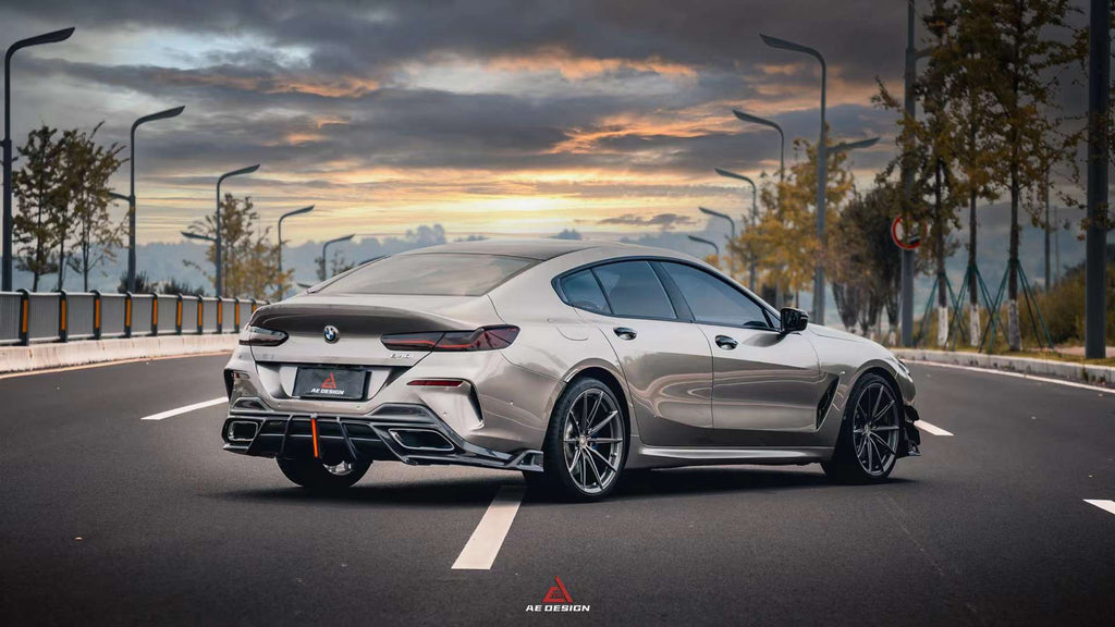 AE DESIGN - BMW 8 SERIES G14 / G15 / G16  CARBON FIBRE LED REAR DIFFUSER