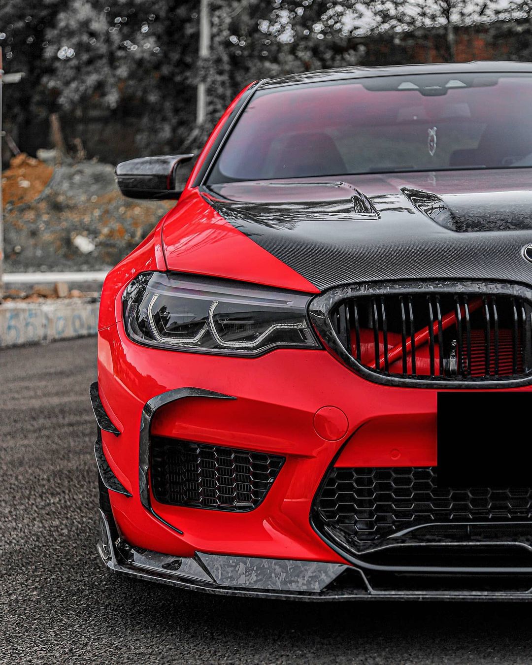 AE DESIGN - BMW F90 M5 2018 -2021 CARBON FRONT BUMPER TRIM