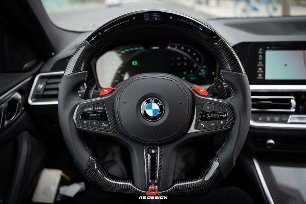 AE DESIGN -  BMW G SERIES LED DRY CARBON STEERING WHEEL