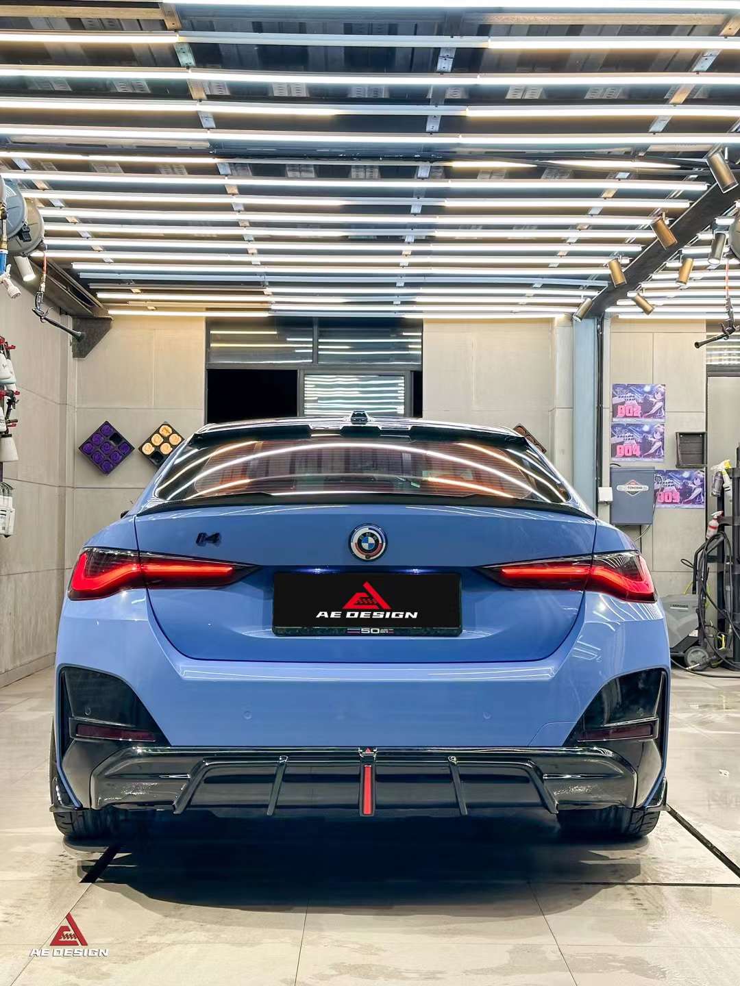 AE DESIGN - BMW I4 G26 GLOSS BLACK REAR DIFFUSER