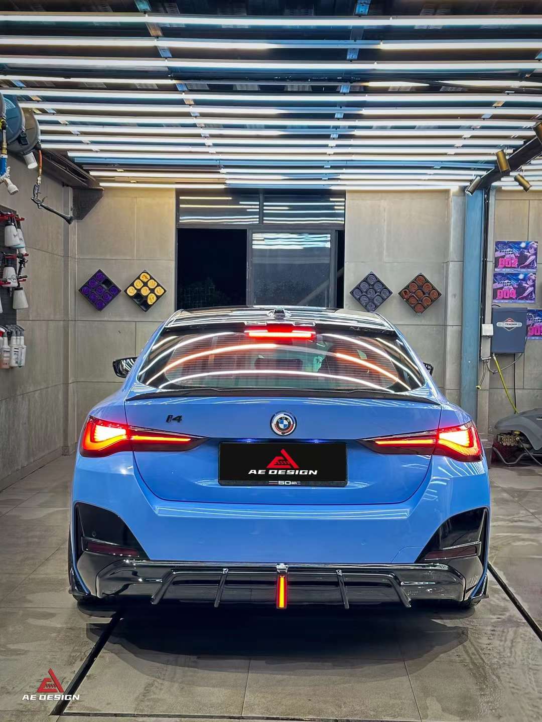 AE DESIGN - BMW I4 G26 GLOSS BLACK REAR DIFFUSER