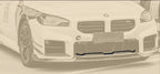 AE DESIGN - BMW M2 G87 DRY CARBON FIBRE FRONT MID LIP SPLITTER