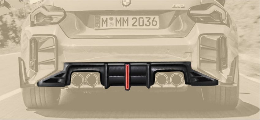 AE DESIGN - BMW M2 G87 DRY CARBON FIBRE LED REAR DIFFUSER