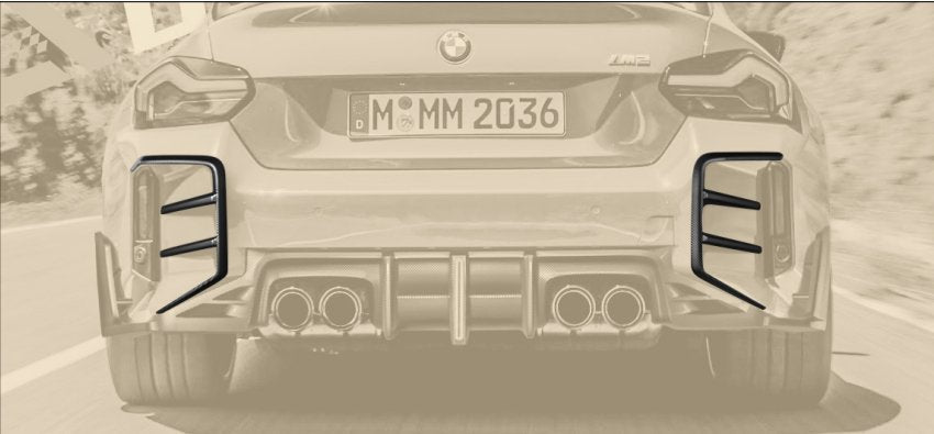 AE DESIGN - BMW M2 G87 DRY CARBON FIBRE REAR CANARDS