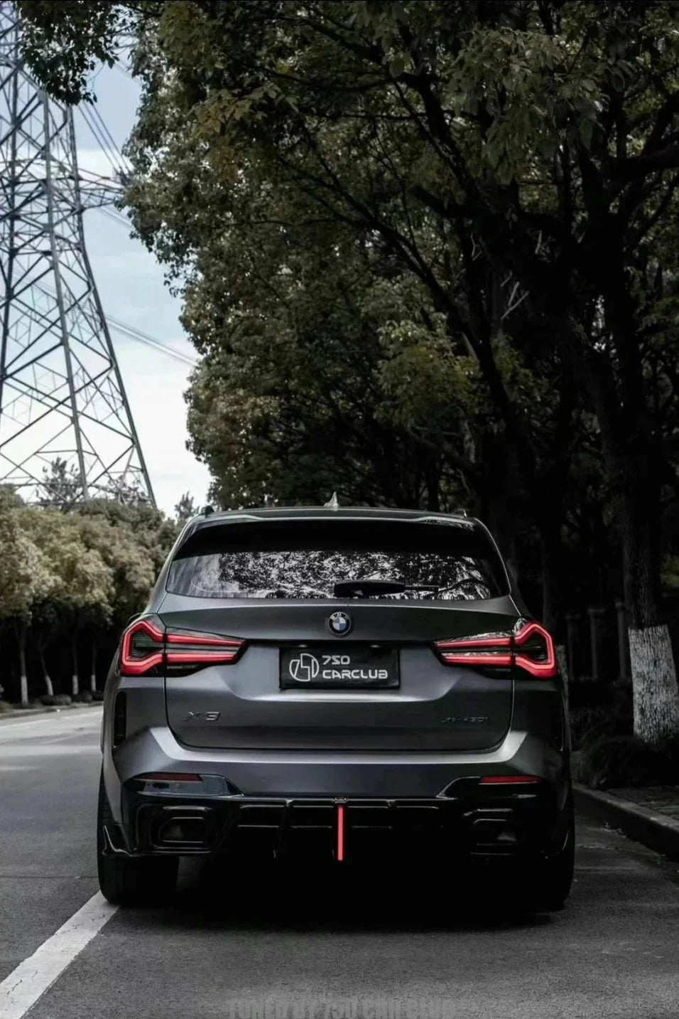 AE DESIGN - BMW X3 G01 LCI ABS GLOSS BLACK REAR DIFFUSER