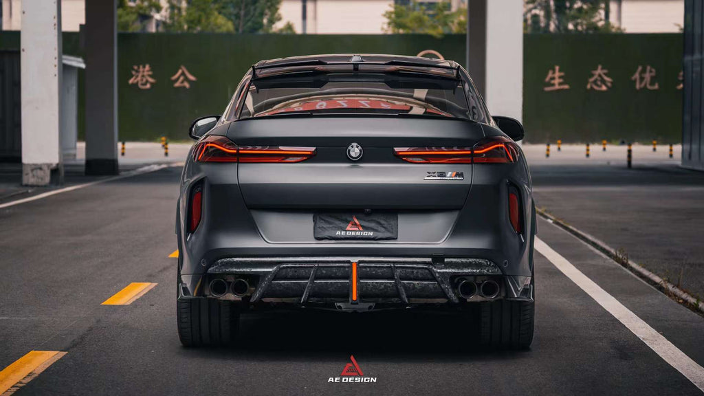 AE DESIGN - BMW X5M/C X6M/C F95 F96 DRY CARBON FIBRE REAR DIFFUSER V2
