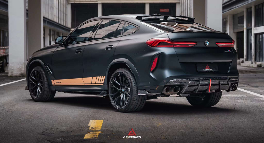 AE DESIGN - BMW X5M/C X6M/C F95 F96 DRY CARBON FIBRE REAR DIFFUSER V2