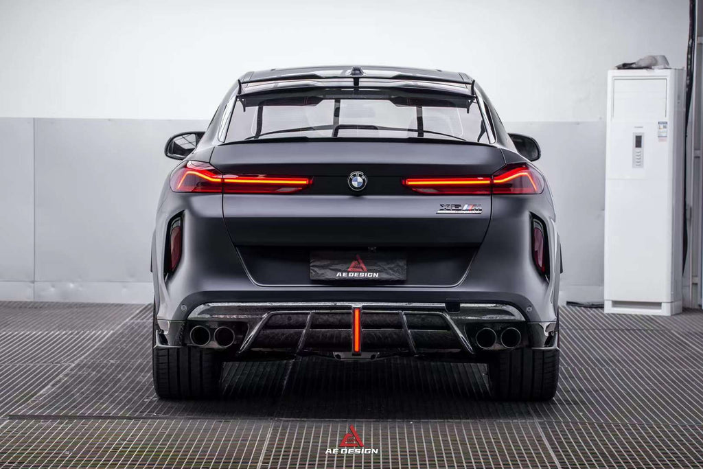 AE DESIGN - BMW X5M/C X6M/C F95 F96 DRY CARBON FIBRE REAR DIFFUSER V2