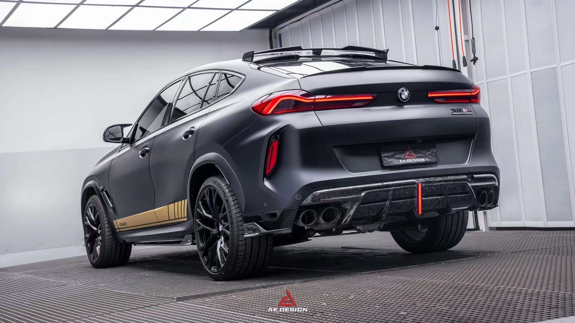 AE DESIGN - BMW X5M/C X6M/C F95 F96 DRY CARBON FIBRE REAR DIFFUSER V2