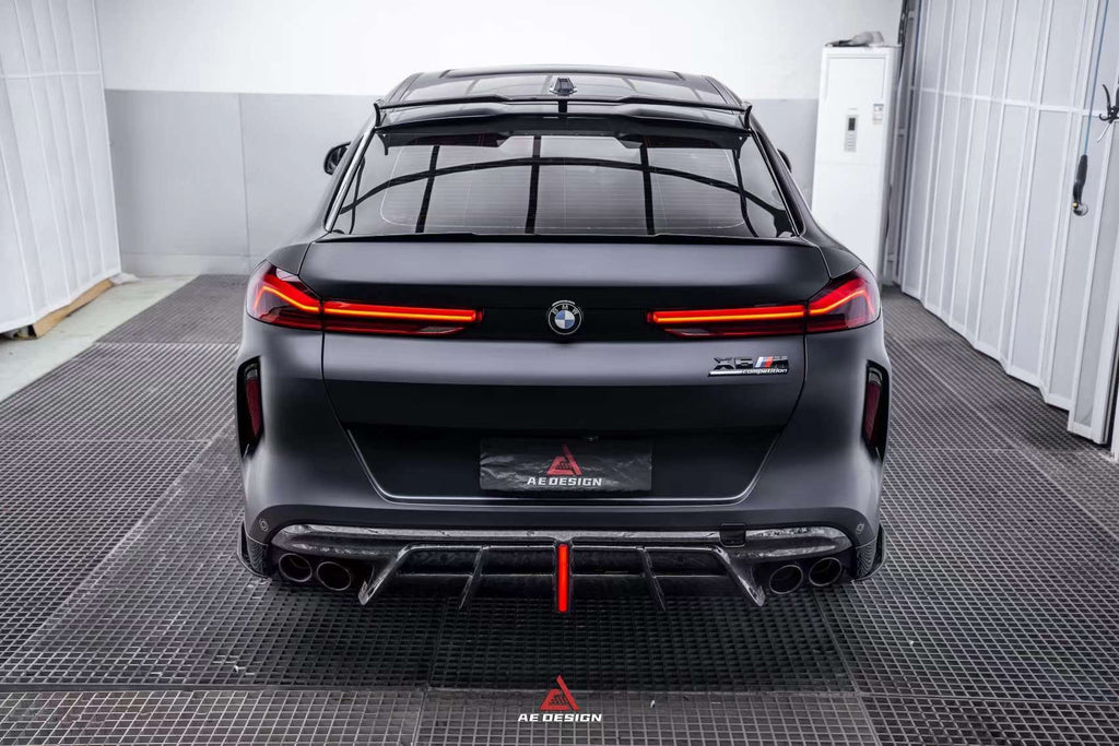 AE DESIGN - BMW X5M/C X6M/C F95 F96 DRY CARBON FIBRE REAR DIFFUSER V2