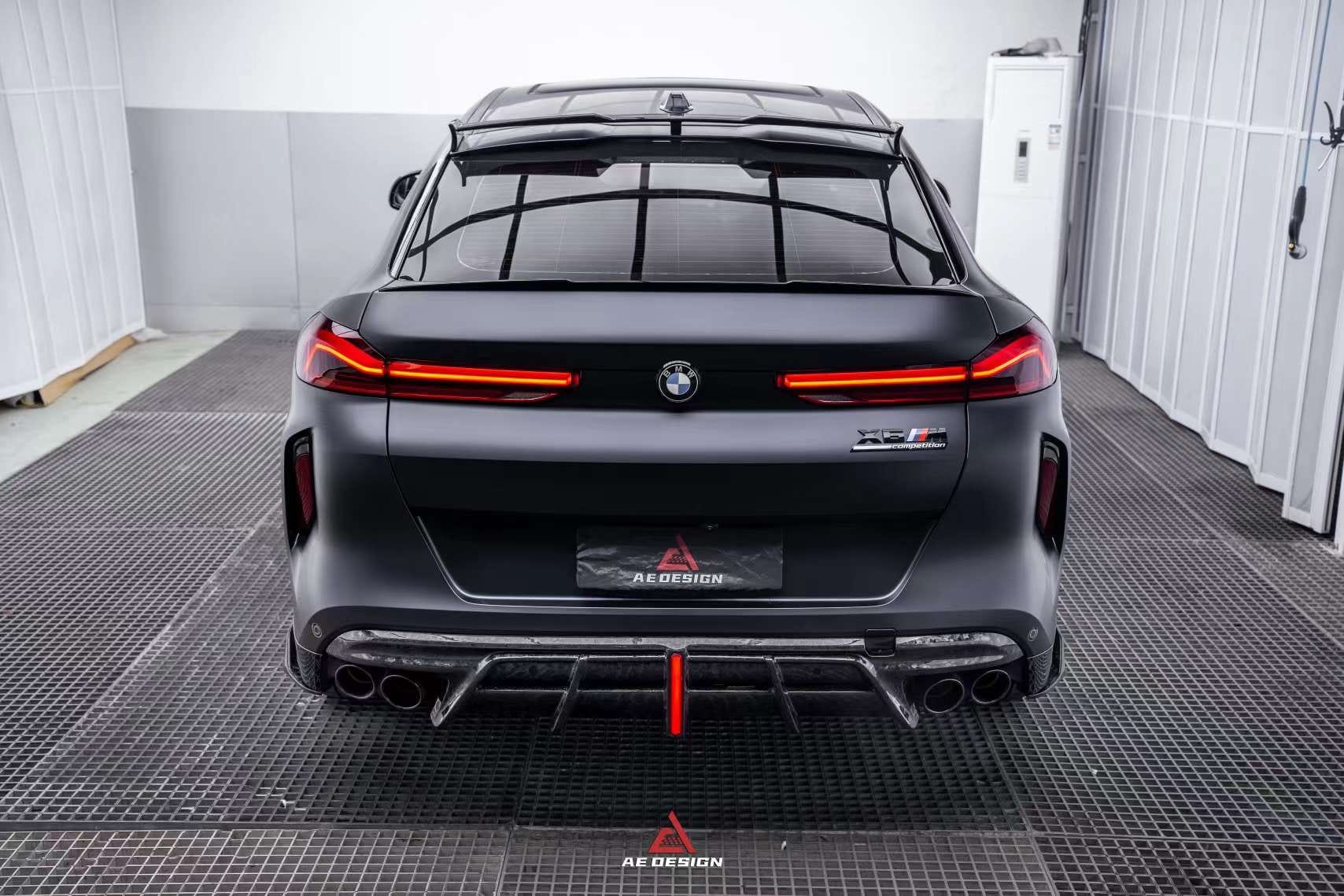 AE DESIGN - BMW X5M/C X6M/C F95 F96 DRY CARBON FIBRE REAR DIFFUSER V2