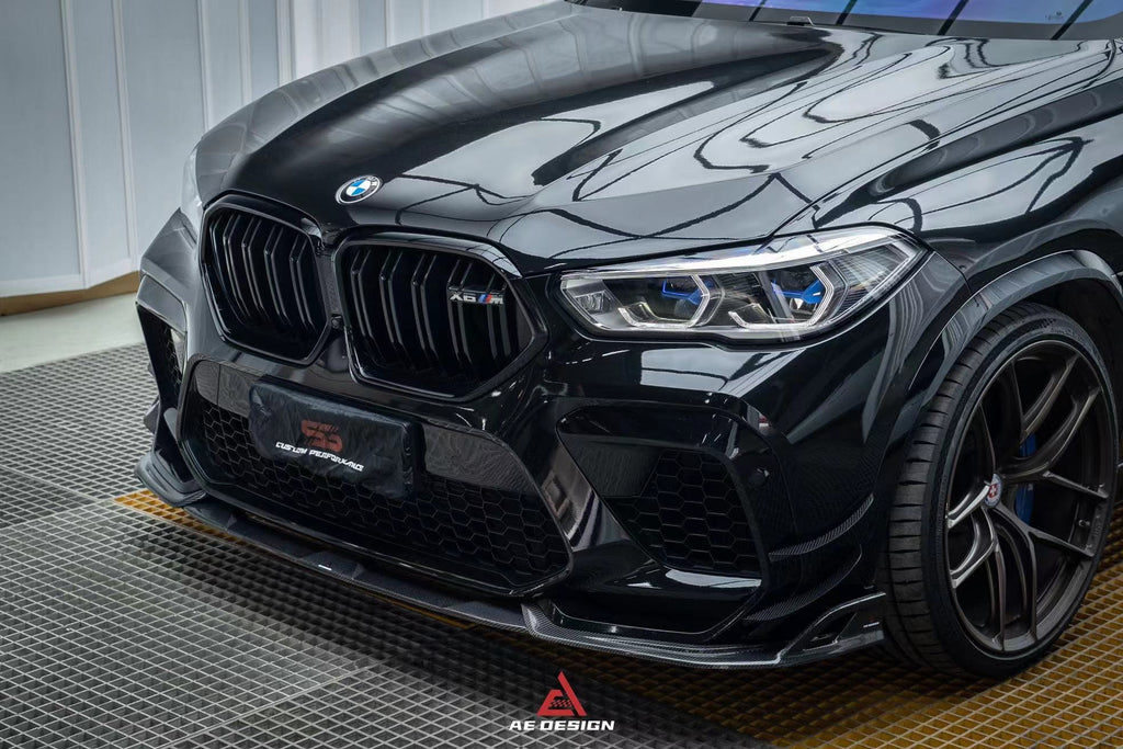 AE DESIGN - BMW X6M F96 CARBON FIBRE FRONT LIP SPLITTER