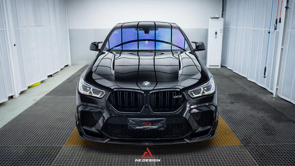 AE DESIGN - BMW X6M F96 CARBON FIBRE FRONT LIP SPLITTER