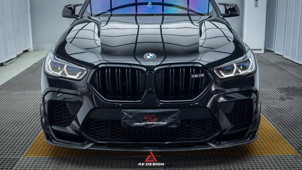 AE DESIGN - BMW X6M F96 CARBON FIBRE FRONT LIP SPLITTER