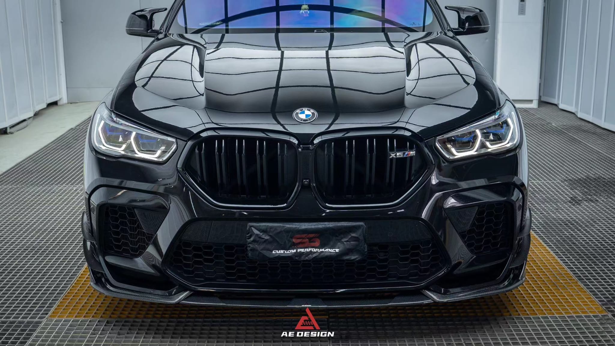 AE DESIGN - BMW X6M F96 CARBON FIBRE FRONT LIP SPLITTER