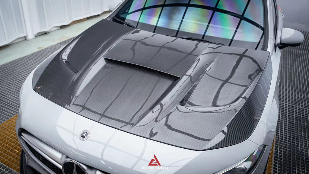 AE DESIGN - MERCEDES BENZ A CLASS W177 A35 / A45 CARBON FIBRE BONNET