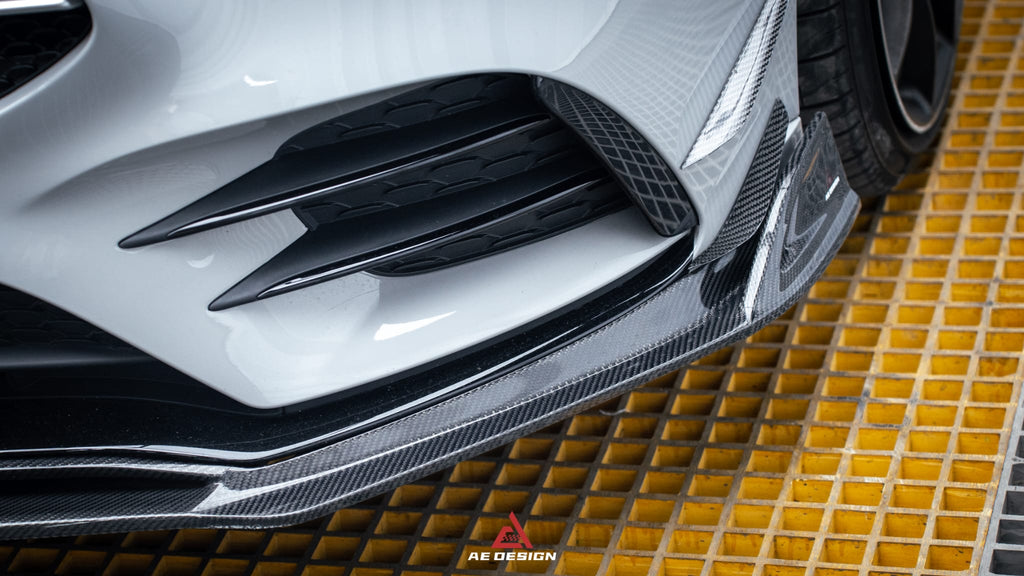 AE DESIGN - MERCEDES BENZ A CLASS W177 A35  CARBON FIBRE FRONT LIP SPLITTER