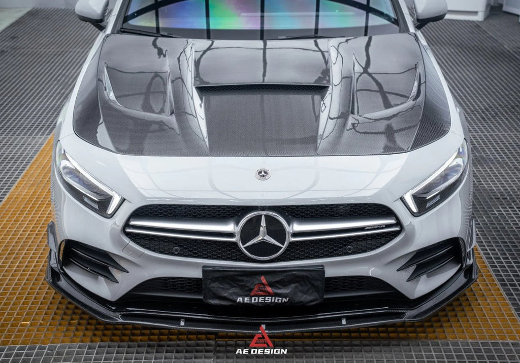 AE DESIGN - MERCEDES BENZ A-CLASS W177 / A35  CARBON FIBRE FRONT CANARDS