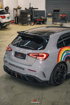 AE DESIGN - MERCEDES BENZ W177 A35 / A45 LED CARBON FIBRE REAR DIFFUSER