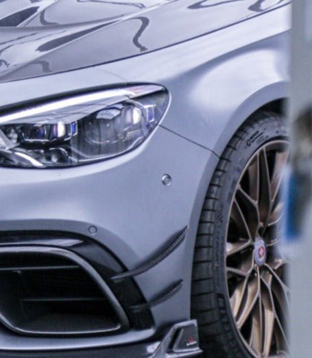 AE DESIGN - MERCEDES E63 W213 CARBON FIBRE FRONT BUMPER CANARDS