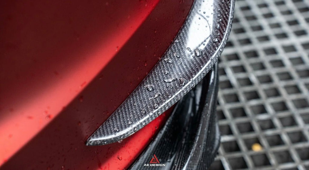 AE DESIGN - TESLA MODEL 3 HIGHLAND 2024+ CARBON FIBRE FRONT CANARDS