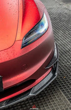 AE DESIGN - TESLA MODEL 3 HIGHLAND 2024+ CARBON FIBRE FRONT CANARDS