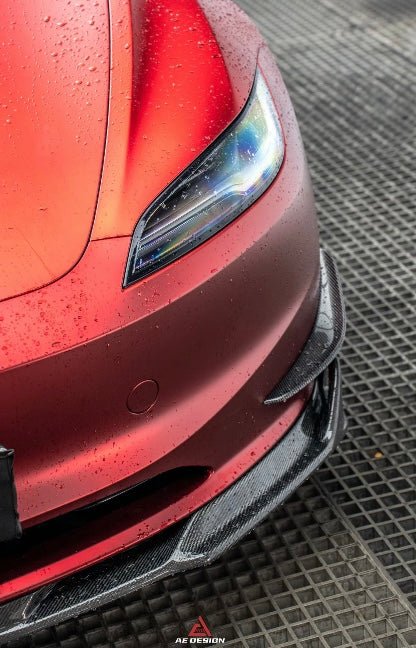 AE DESIGN - TESLA MODEL 3 HIGHLAND 2024+ CARBON FIBRE FRONT LIP