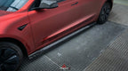 AE DESIGN - TESLA MODEL 3 HIGHLAND 2024+ CARBON FIBRE SIDE SKIRTS