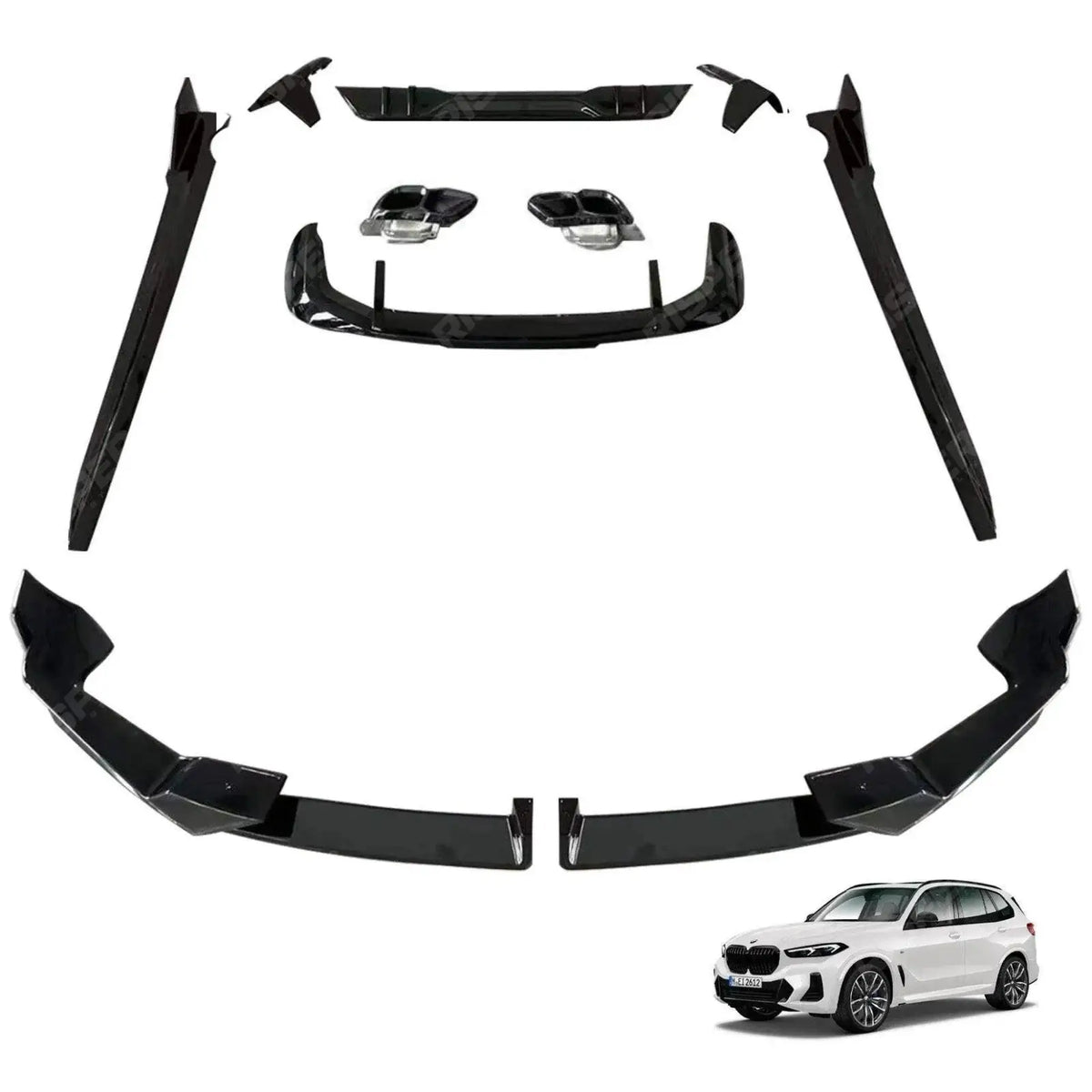 Aero Kit In Gloss Black by RISPER For BMW X5 G05 LCI M Sport 2023+