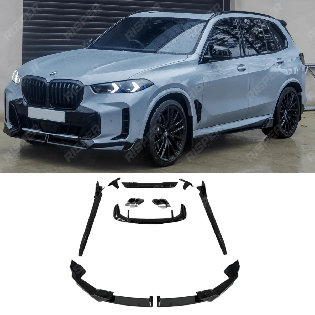 Aero Kit In Gloss Black by RISPER For BMW X5 G05 LCI M Sport 2023+