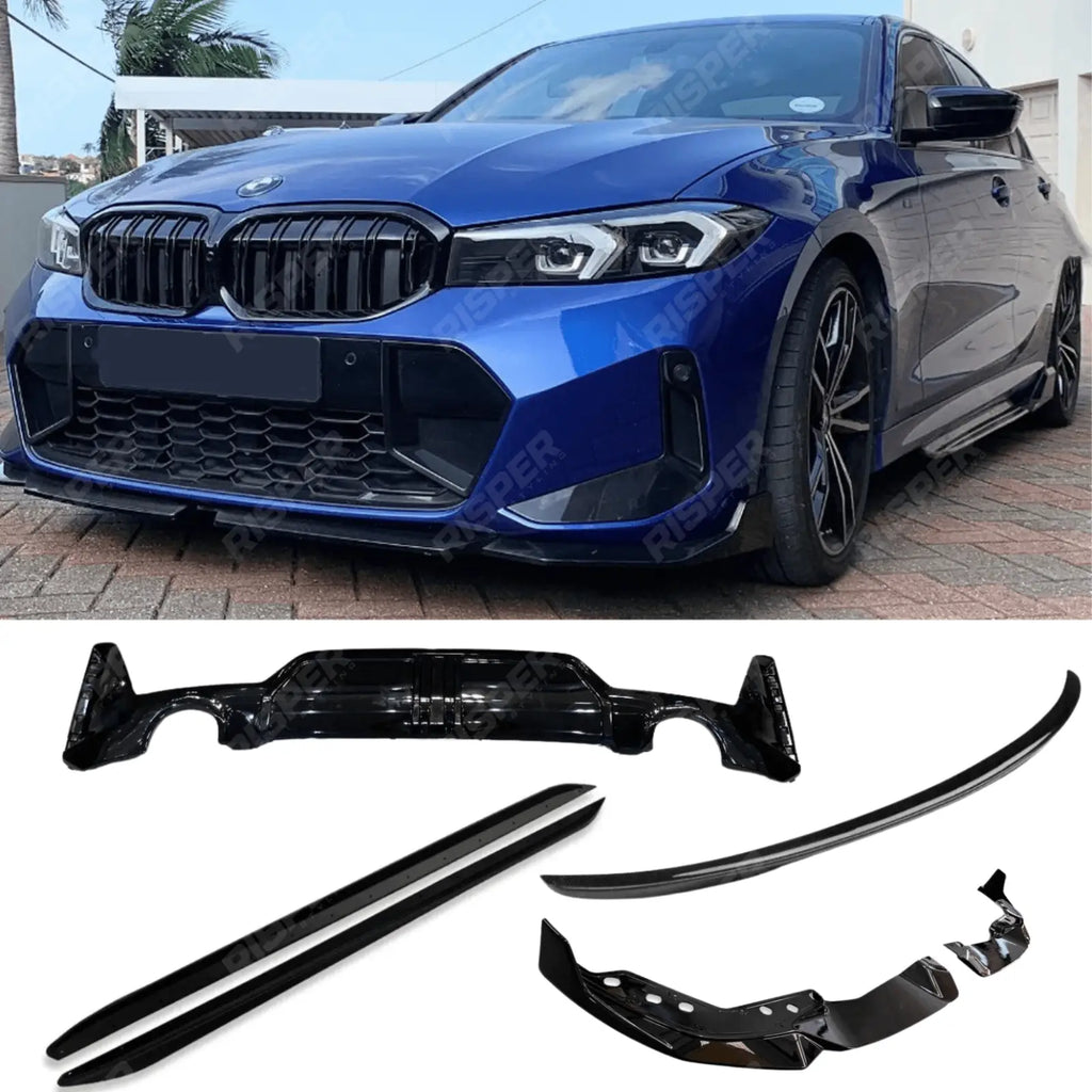 Aero Kit In Gloss Black For BMW 3 Series G20 M Sport LCI