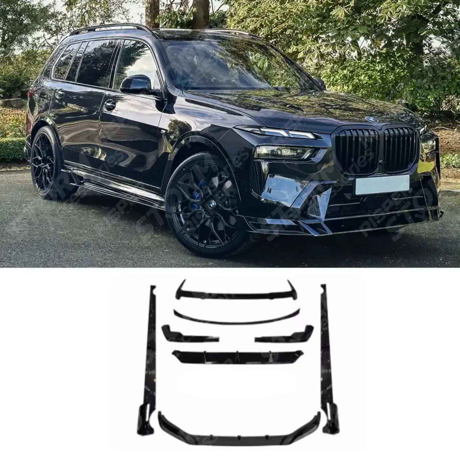Aero Kit In Gloss Black For BMW X7 G07 LCI M Sport 2023+