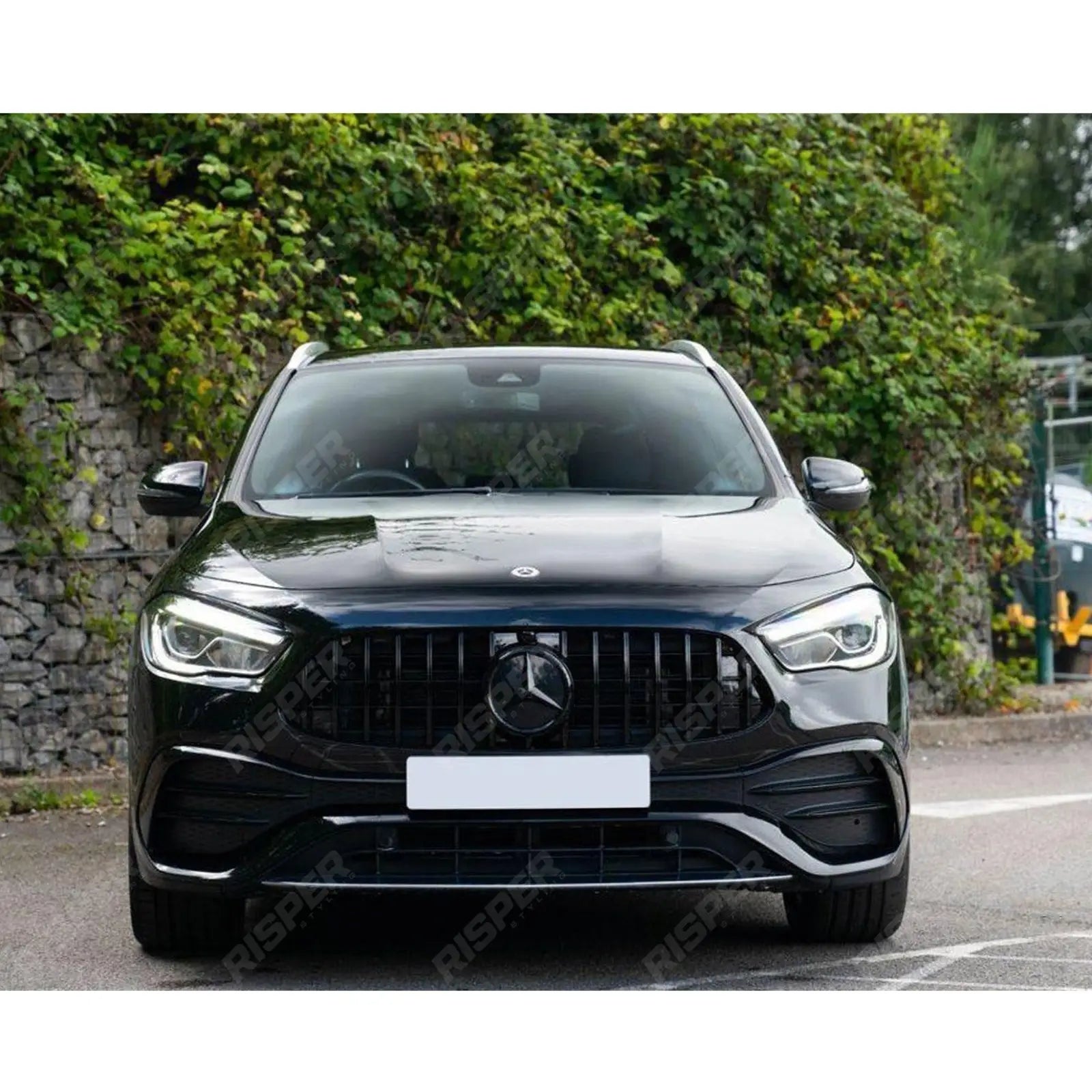 All Black Panamericana GT R Style Front Grill For Mercedes GLA X247 2020+