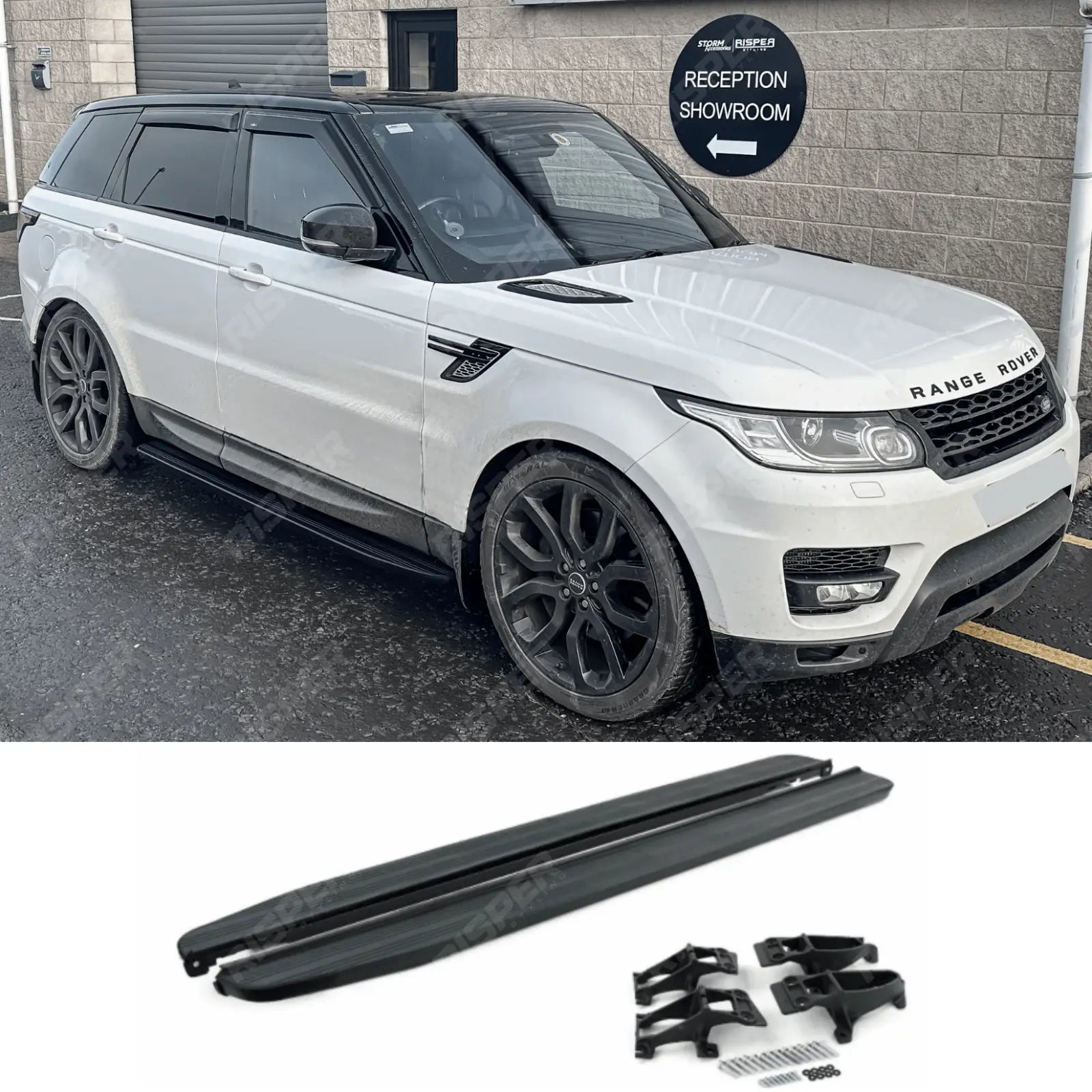 All Black Side Steps For Range Rover Sport / Vogue / 2013 - 2021