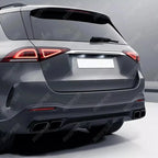 AMG Line Rear Diffuser With Tips In Gloss Black For Mercedes GLE W167 2019+